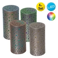 Deko-Leuchte 4er-Set "Colorful" In Tabak
