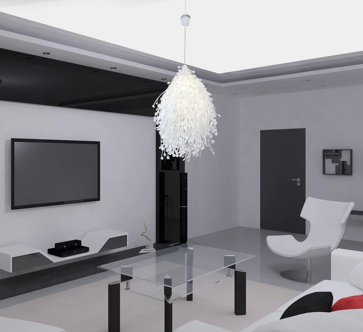 Deko-Pendel "Lana" Ø 45 Cm In Weiß 6 Deko-Pendel "Lana" Ø 45 Cm In Weiß – Bild 4