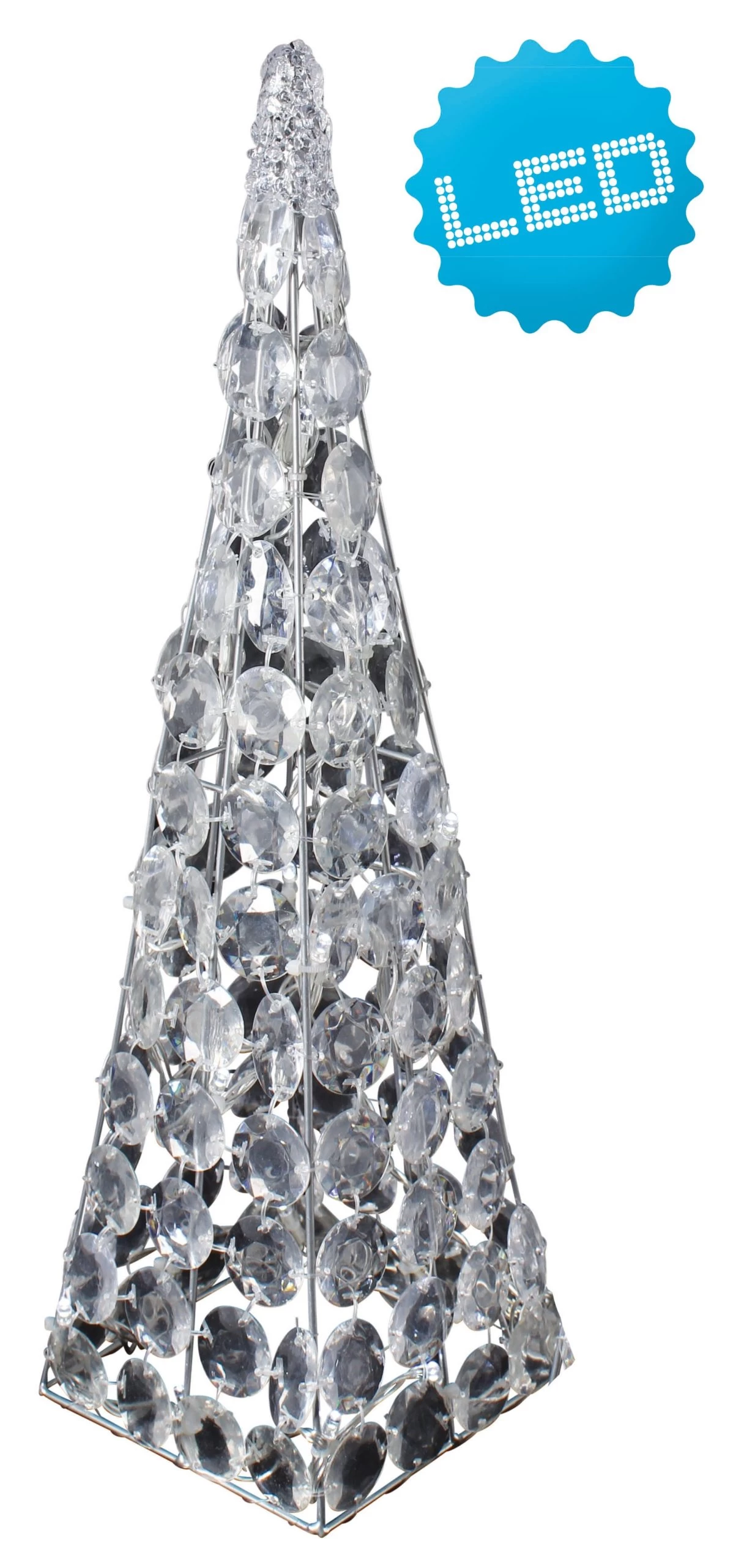 LED Acryl Pyramide (H) 45 Cm In Klar 5 LED Acryl Pyramide (H) 45 Cm In Klar – Bild 3