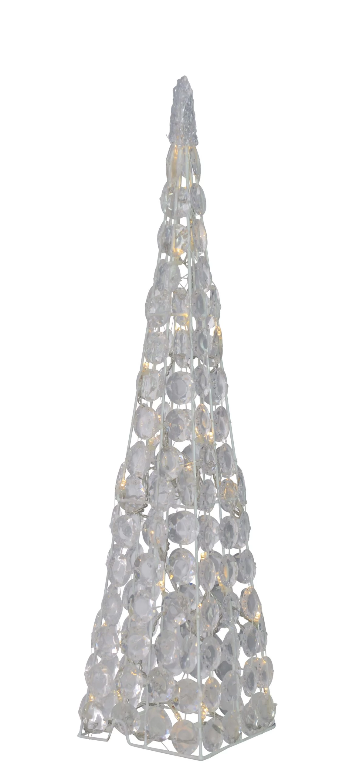 LED Acryl Pyramide (H) 45 Cm In Klar 3 LED Acryl Pyramide (H) 45 Cm In Klar