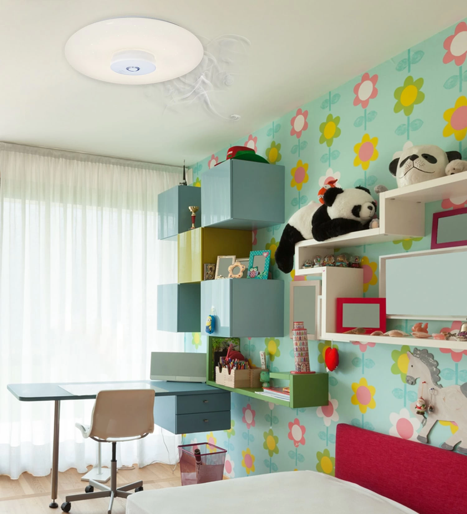 LED Deckenleuchte "Modena" Ø 40 Cm Mit Rauchmelder In Weiß 9 LED Deckenleuchte "Modena" Ø 40 Cm Mit Rauchmelder In Weiß – Bild 7