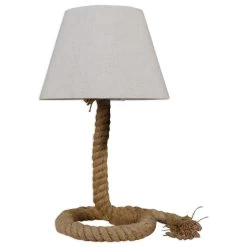Tischleuchte Mit Textilschirm "Rope" In Weiß