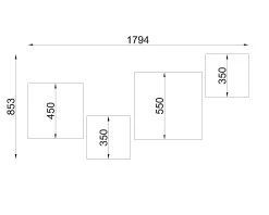 Deckenleuchte MITRA 45 In Grau (H)11cm (L)45cm (B)45cm -Petromax Store nice lamps deckenleuchte mitra 45 in grau h 11cm l 45cm b 45cm 11