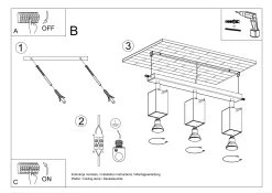 Deckenleuchte TOSCANA 3 In Schwarz Stahl Quadratisch Dekorative Gu10 NICE LAMPS -Petromax Store nice lamps deckenleuchte toscana 3 in schwarz stahl quadratisch dekorative gu10 nice lamps 4
