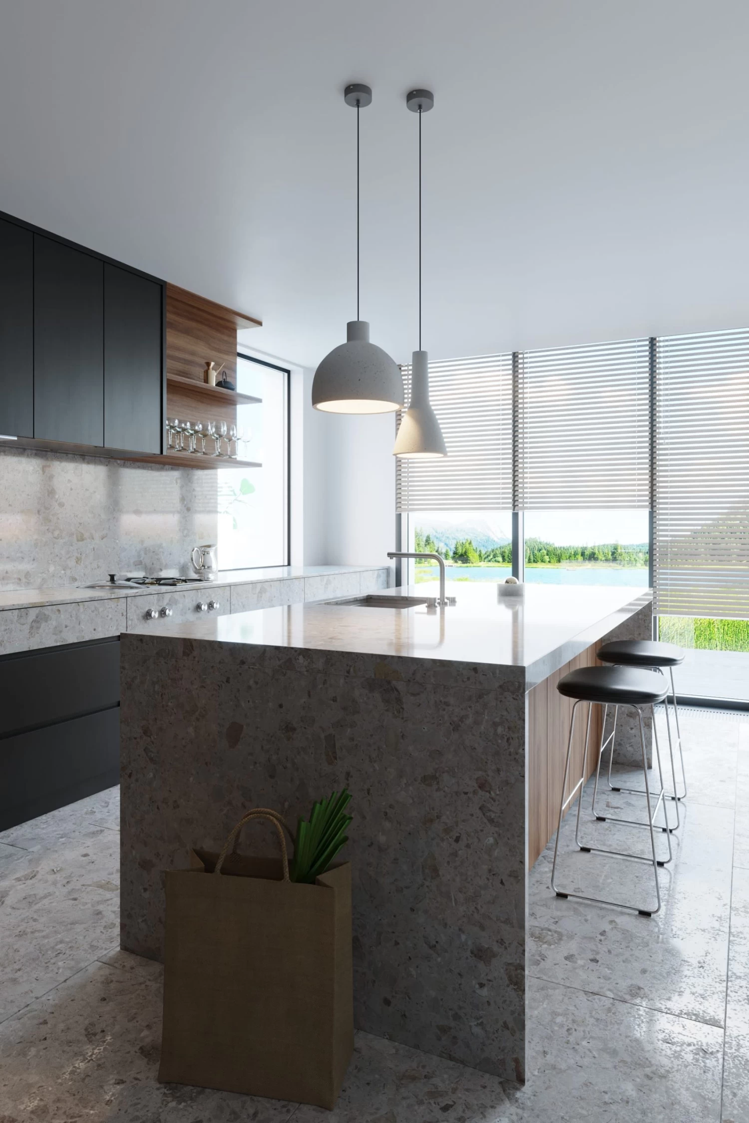 Hängeleuchte "Mattia" In Beton Grau Rund 1xE27 LED Loft NICE LAMPS 6 Hängeleuchte "Mattia" In Beton Grau Rund 1xE27 LED Loft NICE LAMPS – Bild 4