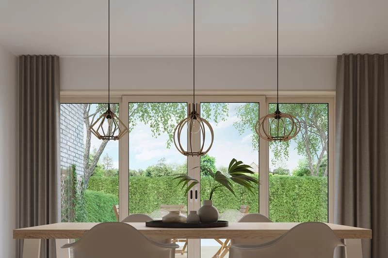 Hängeleuchte TORANJA In Natur Holz (L)27,5cm (B)27,5cm (H)90cm 7 Hängeleuchte TORANJA In Natur Holz (L)27,5cm (B)27,5cm (H)90cm – Bild 5