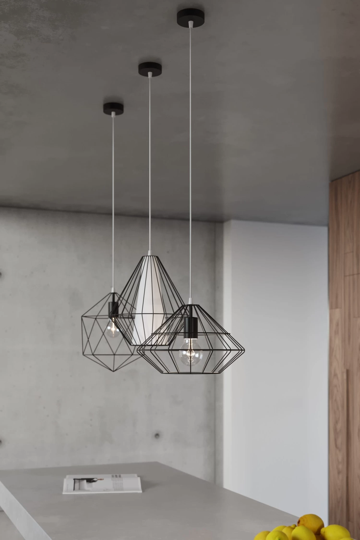 Hängleuchte Donato In Schwarzaus Gebogenem Stahl Schirm Loft LED E27 NICE LAMPS 8 Hängleuchte Donato In Schwarzaus Gebogenem Stahl Schirm Loft LED E27 NICE LAMPS – Bild 6