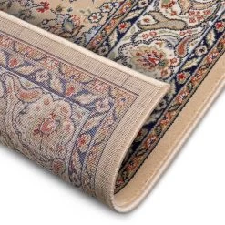 Orientalischer Kurzflor Teppich Aljars Creme Beige Mehrfarbig