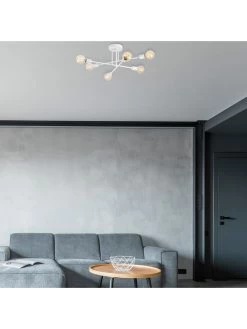 Deckenleuchte "Flower" In Weiß - (B)64 X (T)64 Cm