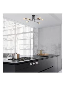 Deckenleuchte In Schwarz - (B)66 X (H)27 X (T)66 Cm