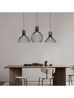 Hängeleuchte "Fellini" In Schwarz - (B)145 X (T)38 Cm