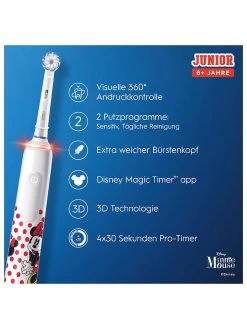 Oral B Elektr. Zahnbürste "Junior Minnie Mouse JAS22" In Weiß -Petromax Store oral b elektr zahnburste junior minnie mouse jas22 in weiss 7