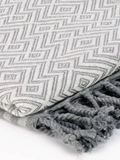 Hamamtuch "Fenomen" In Grau/ Weiß - (L)190 X (B)105 Cm -Petromax Store ottoman hamamtuch fenomen in grau weiss l 190 x b 105 cm 2