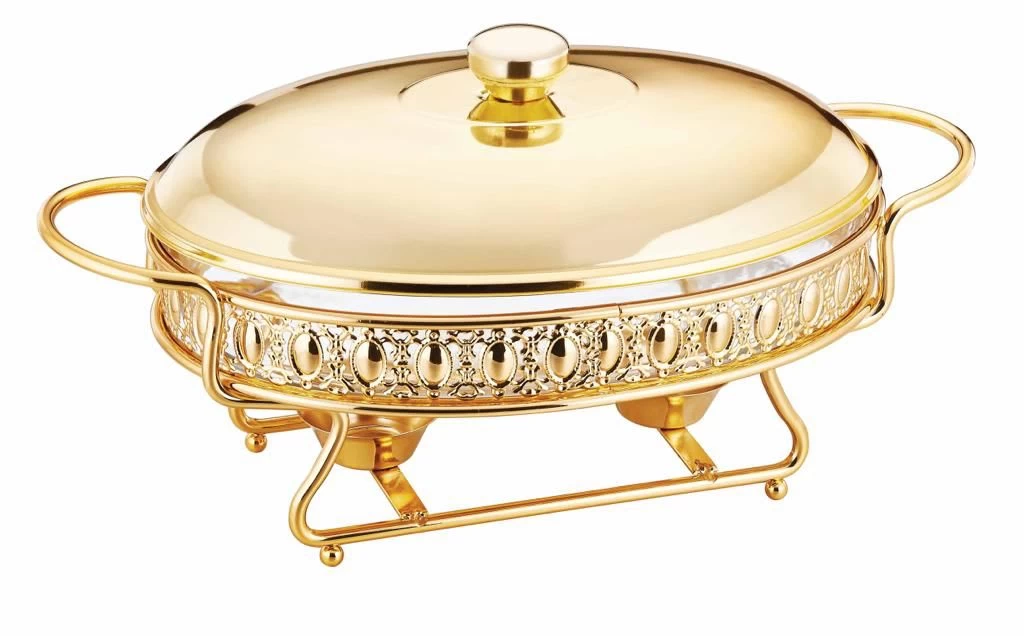 Pasabahce 2L Speisewärmer Mit Deckel Und Teelichtkerzen In Gold-2 3 Pasabahce 2L Speisewärmer Mit Deckel Und Teelichtkerzen In Gold-2