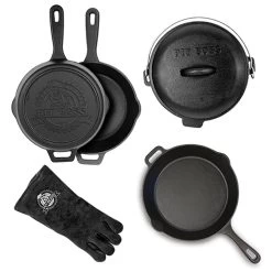 Dutch Oven Set 6teilig Gusseisen In Schwarz
