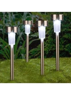 4er.Set: LED-Solar-Edelstahl-Gartenstecker - (H)36,5 Cm 7 4er.Set: LED-Solar-Edelstahl-Gartenstecker - (H)36,5 Cm -Petromax Store profigarden 4er set led solar edelstahl gartenstecker h 36 5 cm 2