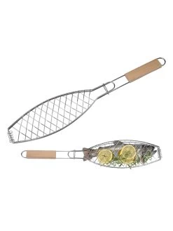 Edelstahl-Fischröster - (L)58 Cm