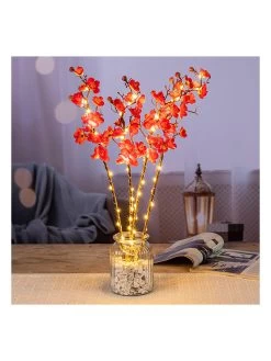 LED-Dekozweige "Plum Blossom" In Rot - 4 Stück