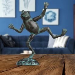 1 X Gartenfigur Frosch In Grün - Größe L -Petromax Store relaxdays 1 x gartenfigur frosch in grun grosse l 4