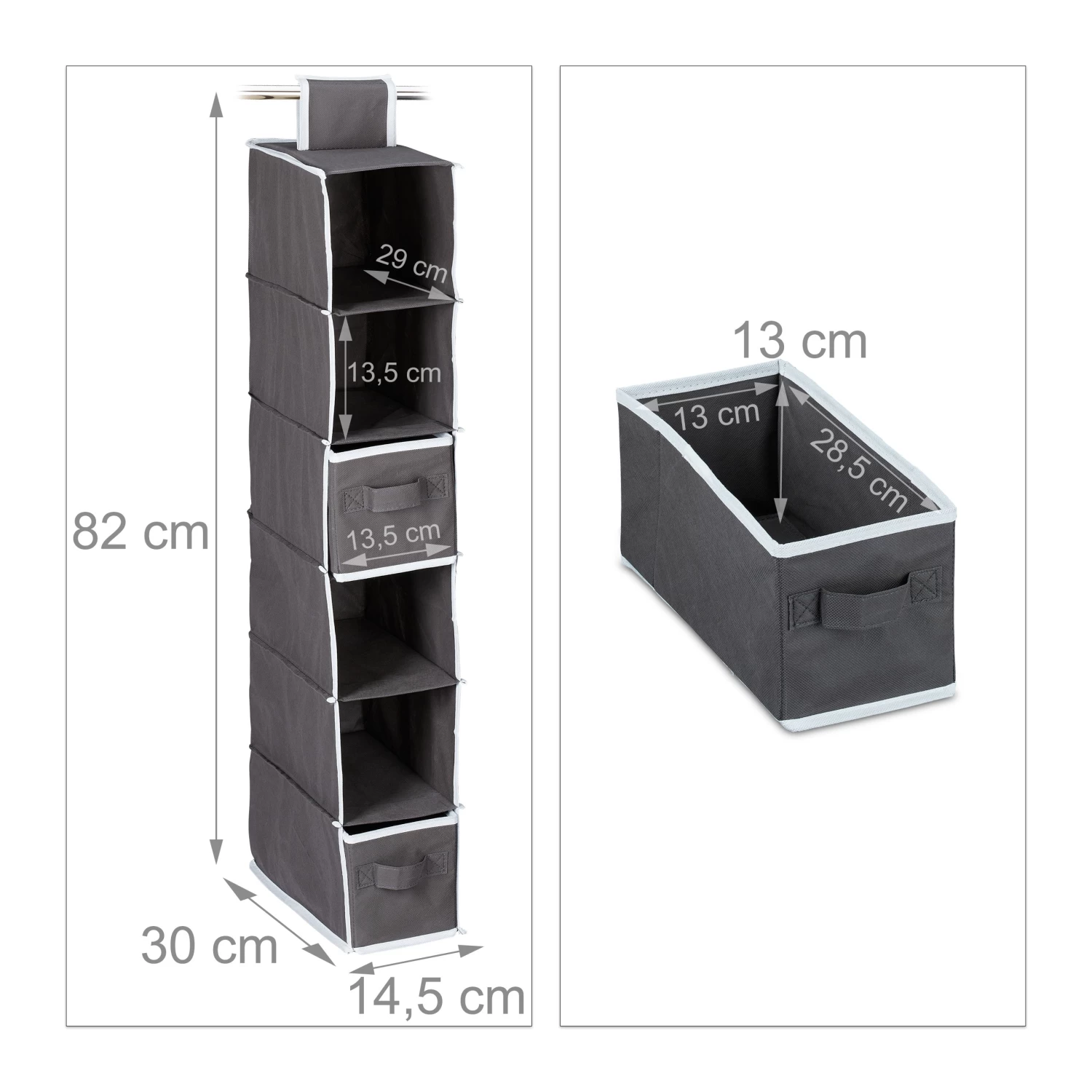 1 X Hängeregal In Anthrazit - (B)14,5 X (H)82 X (T)30 Cm 6 1 X Hängeregal In Anthrazit - (B)14,5 X (H)82 X (T)30 Cm – Bild 4