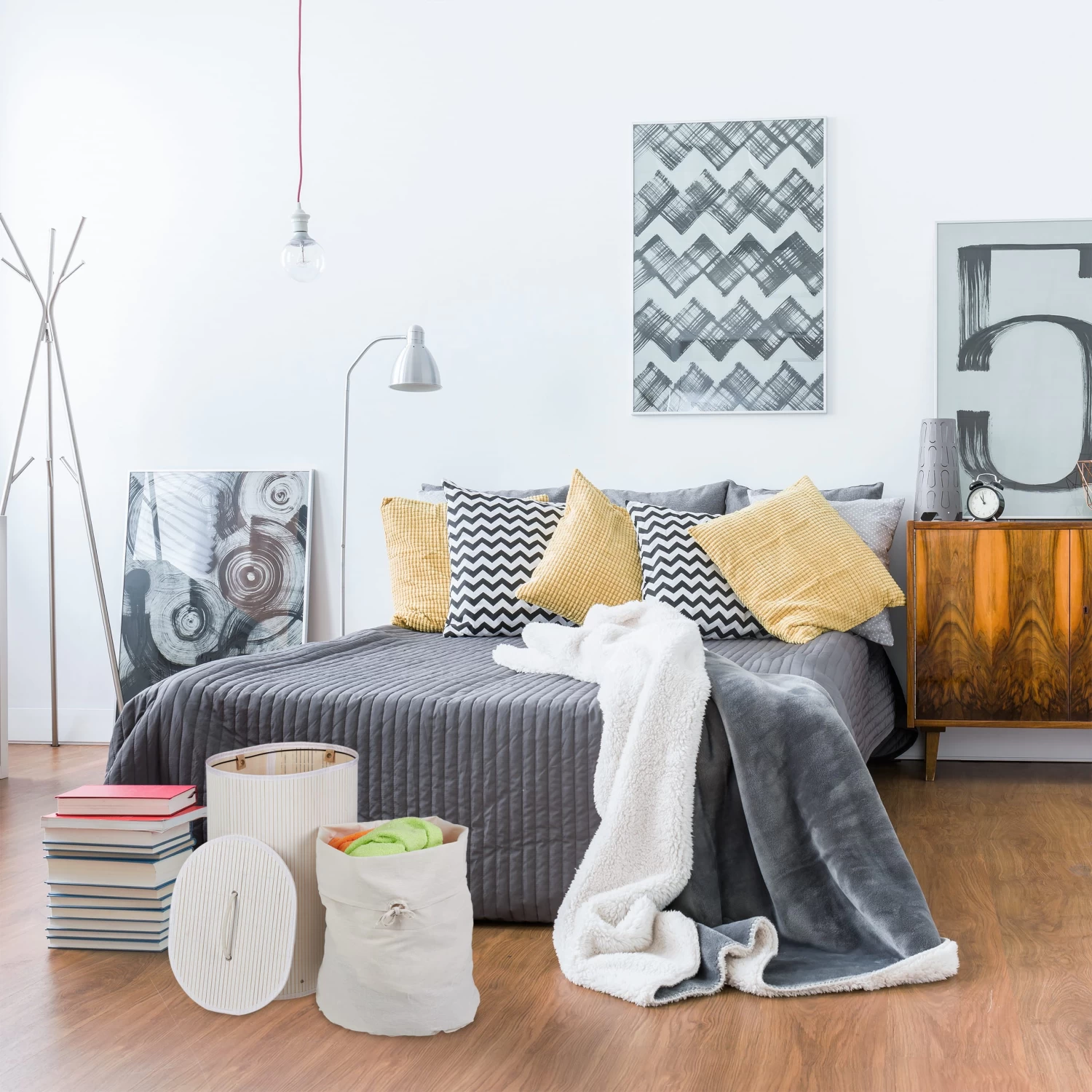 1 X Wäschekorb In Weiß - (B)42 X (H)55 X (T)32 Cm 4 1 X Wäschekorb In Weiß - (B)42 X (H)55 X (T)32 Cm – Bild 2