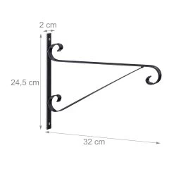 2 X Blumenampel-Halterung In Schwarz -Petromax Store relaxdays 2 x blumenampel halterung in schwarz 8