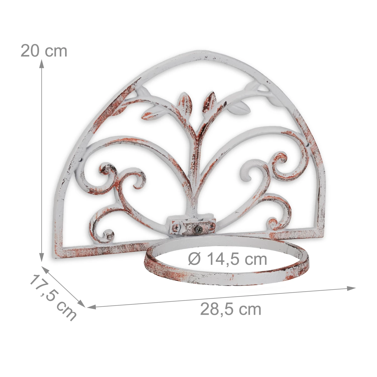 2 X Blumenhalter In Weiß - Ø 14,5 Cm 6 2 X Blumenhalter In Weiß - Ø 14,5 Cm – Bild 4