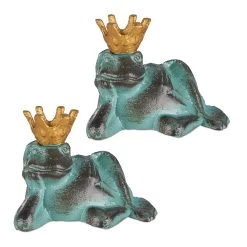 2 X Gartenfigur Froschkönig In Grün - Größe M -Petromax Store relaxdays 2 x gartenfigur froschkonig in grun grosse m 7