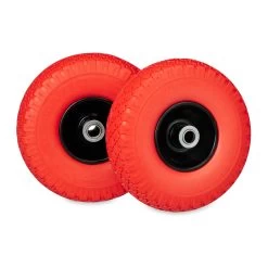 2 X Schubkarrenrad In Schwarz/ Orange - 3.00-4