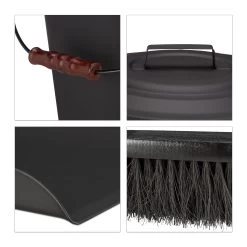 2tlg. Kaminreinigungs-Set In Schwarz -Petromax Store relaxdays 2tlg kaminreinigungs set in schwarz 4