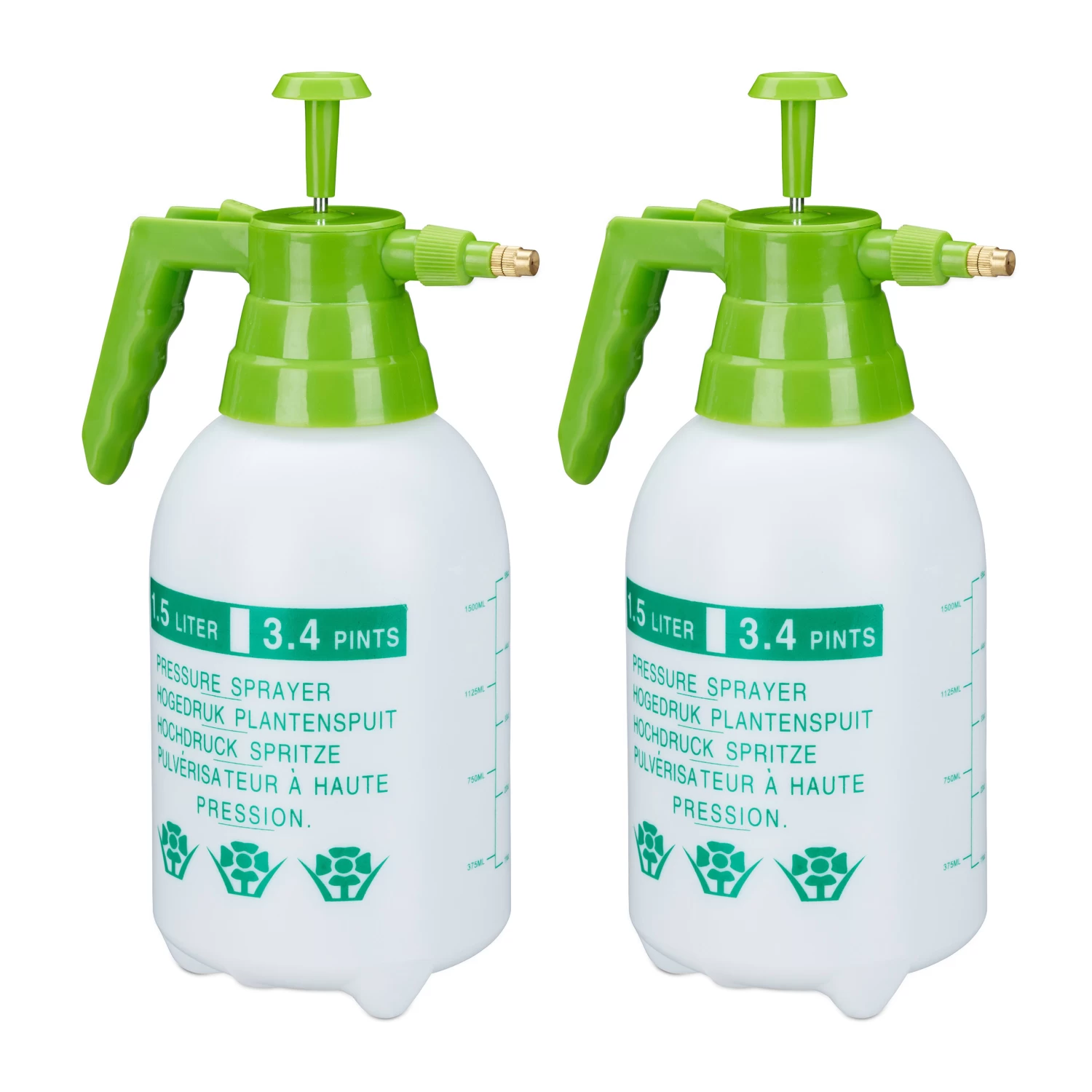 2x Drucksprüher In Weiß/ Grün - 1,5 L 3 2x Drucksprüher In Weiß/ Grün - 1,5 L