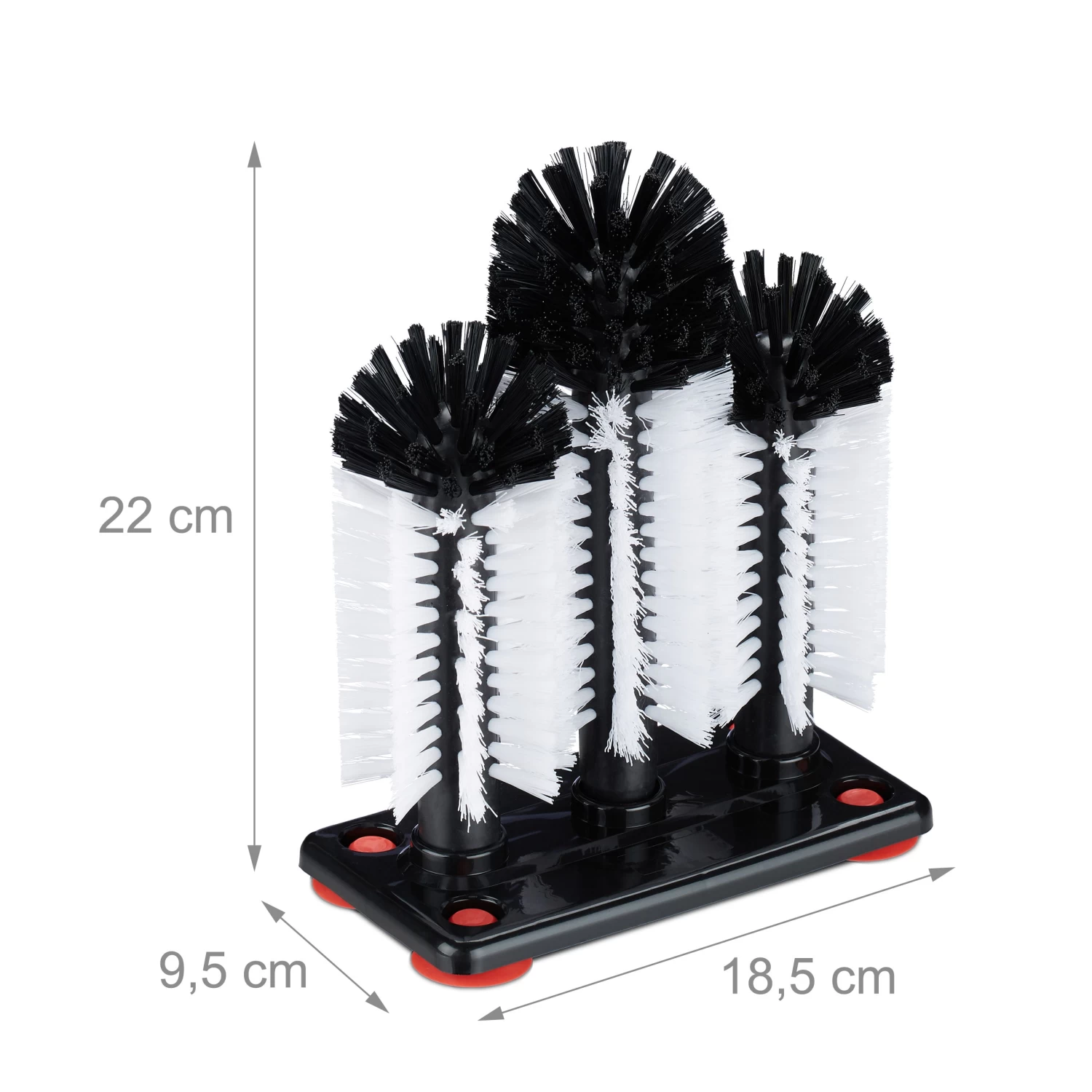 2x Gläserspülbürste In Weiß/Schwarz - (B)18,5 X (H)22 X (T)9,5 Cm 6 2x Gläserspülbürste In Weiß/Schwarz - (B)18,5 X (H)22 X (T)9,5 Cm – Bild 4