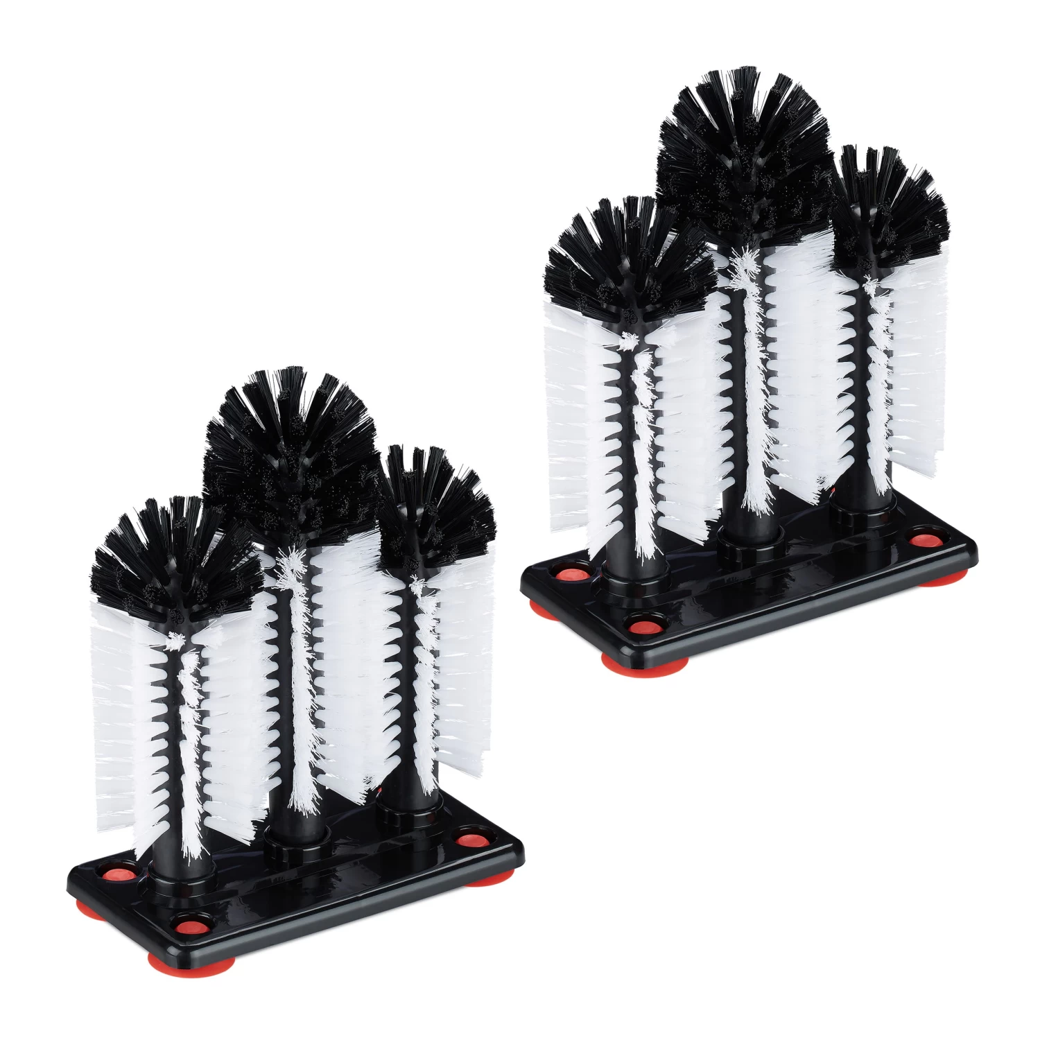 2x Gläserspülbürste In Weiß/Schwarz - (B)18,5 X (H)22 X (T)9,5 Cm 3 2x Gläserspülbürste In Weiß/Schwarz - (B)18,5 X (H)22 X (T)9,5 Cm