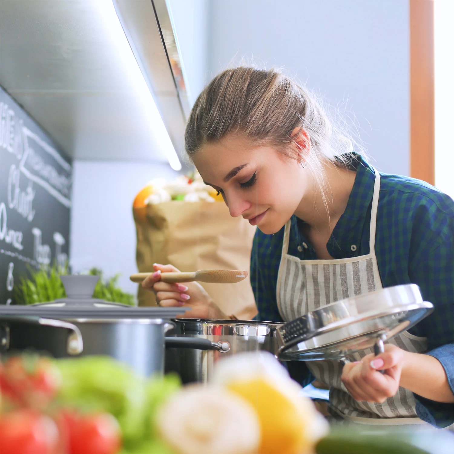2x Topfdeckel In Grau - Ø26-30 Cm 4 2x Topfdeckel In Grau - Ø26-30 Cm – Bild 2