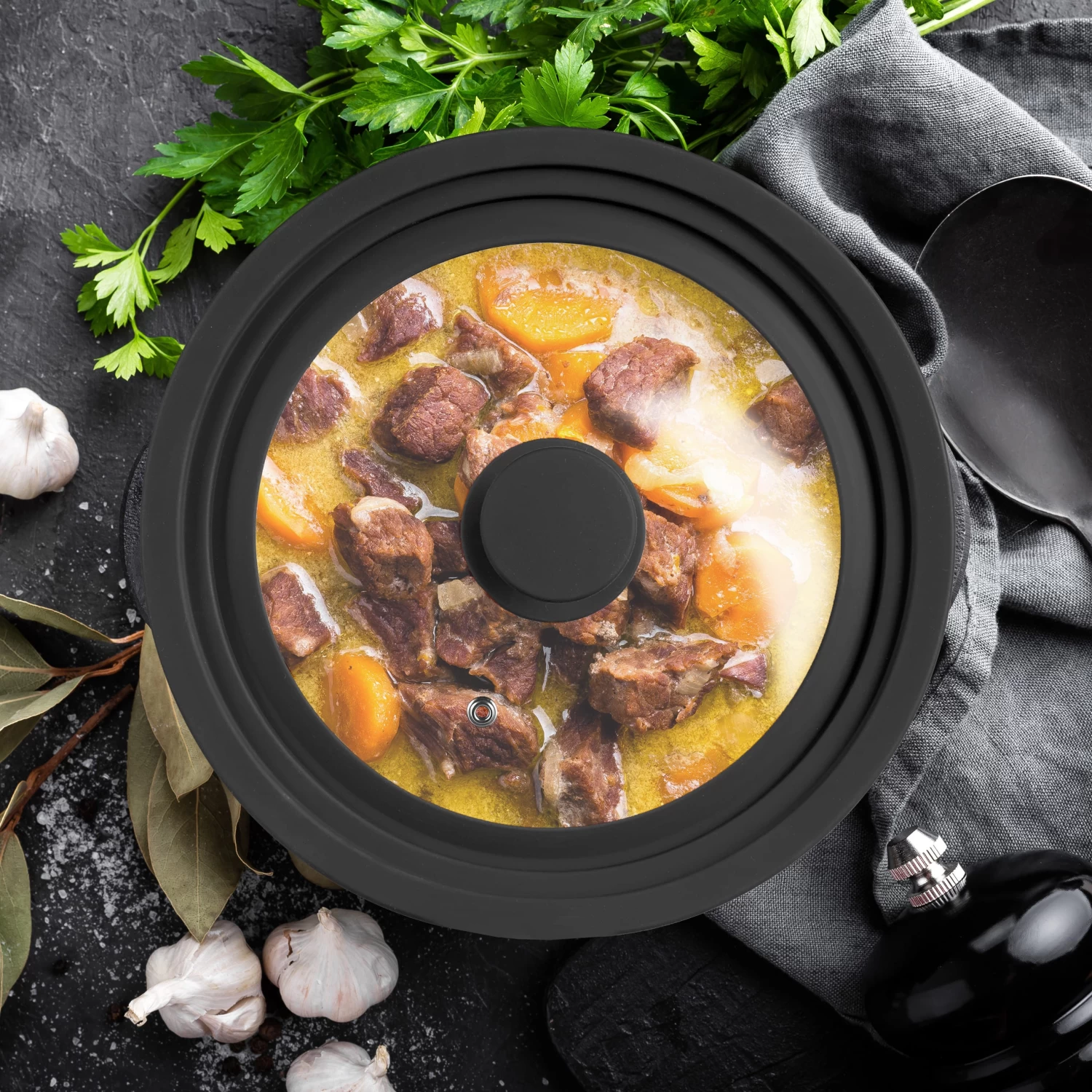 2x Topfdeckel In Grau - Ø26-30 Cm 7 2x Topfdeckel In Grau - Ø26-30 Cm – Bild 5