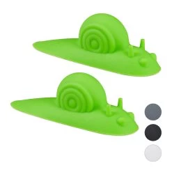 2x Türstopper "Schnecke" In Grün