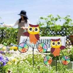 2x Windrad "Eule" In Bunt - (B)51,5 X (H)84,5 X (T)3 Cm -Petromax Store relaxdays 2x windrad eule in bunt b 51 5 x h 84 5 x t 3 cm 2