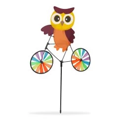 2x Windrad "Eule" In Bunt - (B)51,5 X (H)84,5 X (T)3 Cm