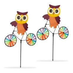 2x Windrad "Eule" In Bunt - (B)51,5 X (H)84,5 X (T)3 Cm -Petromax Store relaxdays 2x windrad eule in bunt b 51 5 x h 84 5 x t 3 cm 7