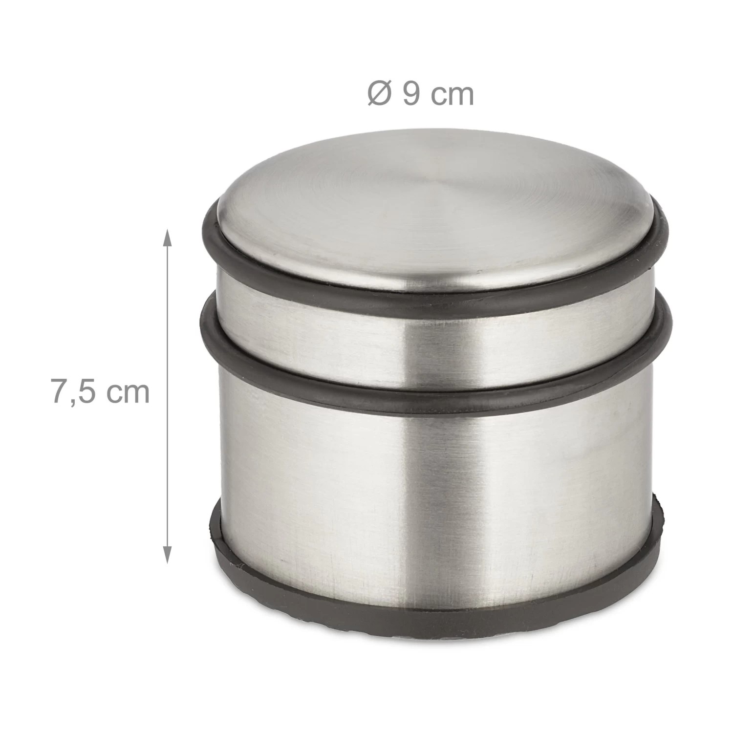 3 X Türstopper In Silber/ Schwarz - (H)7,5 X Ø 9 Cm 6 3 X Türstopper In Silber/ Schwarz - (H)7,5 X Ø 9 Cm – Bild 4