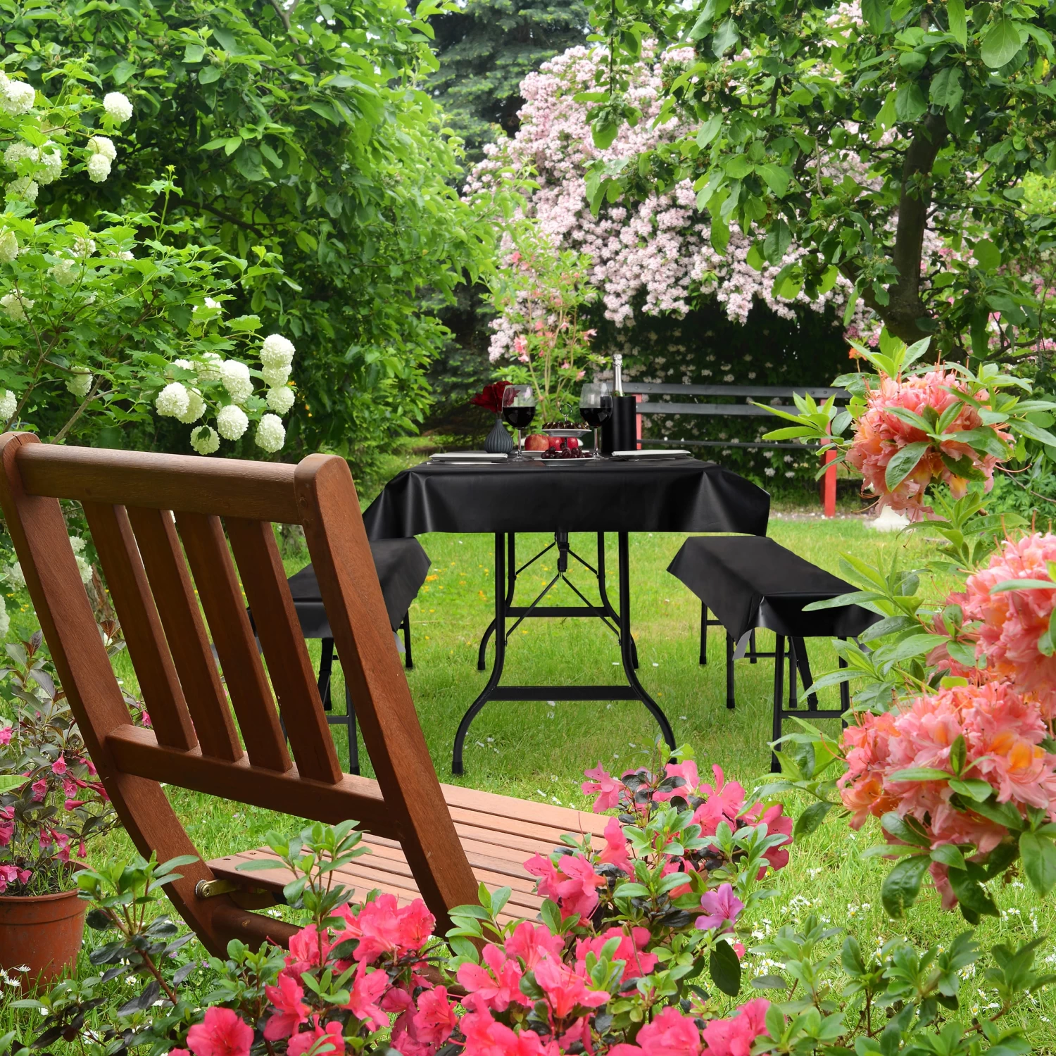 3x Bierzeltgarnitur Auflage In Schwarz 4 3x Bierzeltgarnitur Auflage In Schwarz – Bild 2