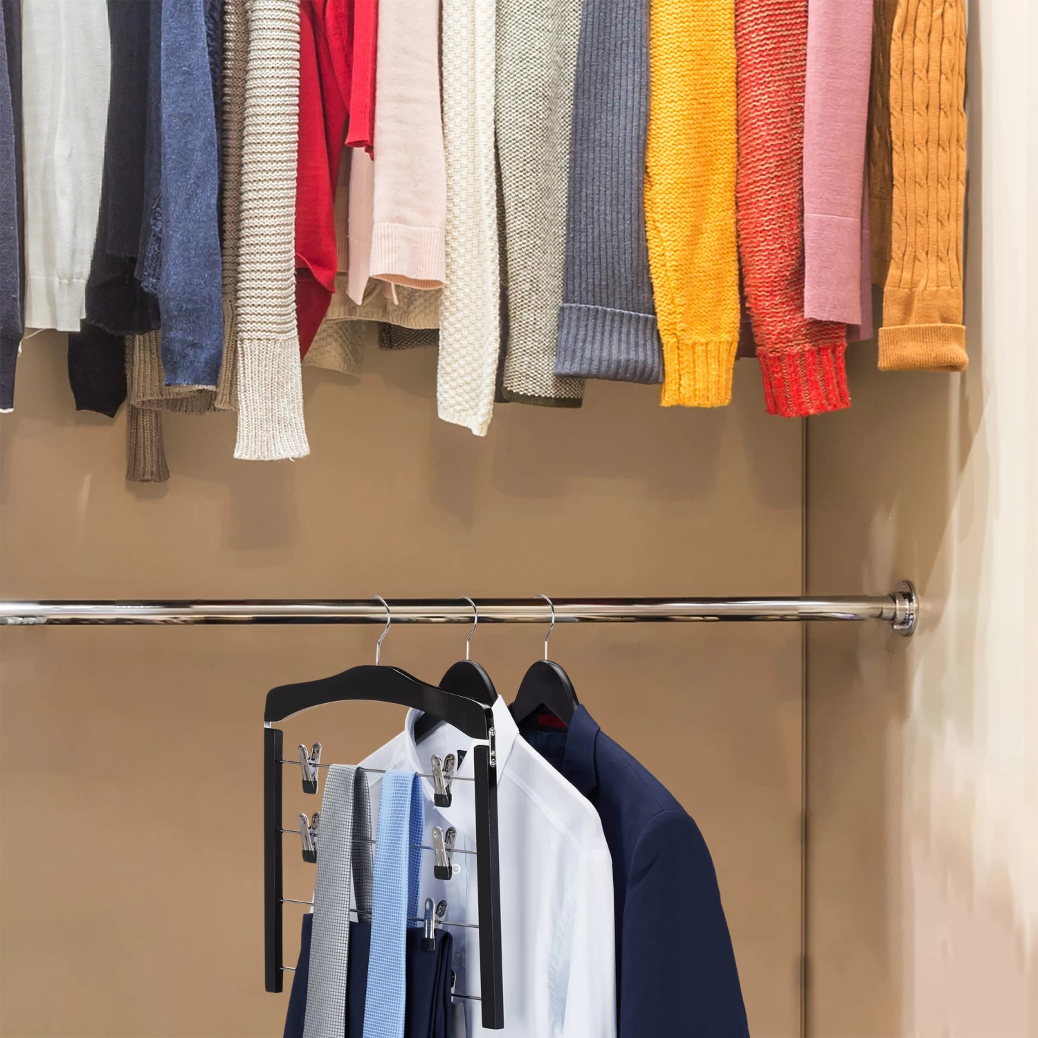 3x Mehrfach Rockbügel In Schwarz 4 3x Mehrfach Rockbügel In Schwarz – Bild 2