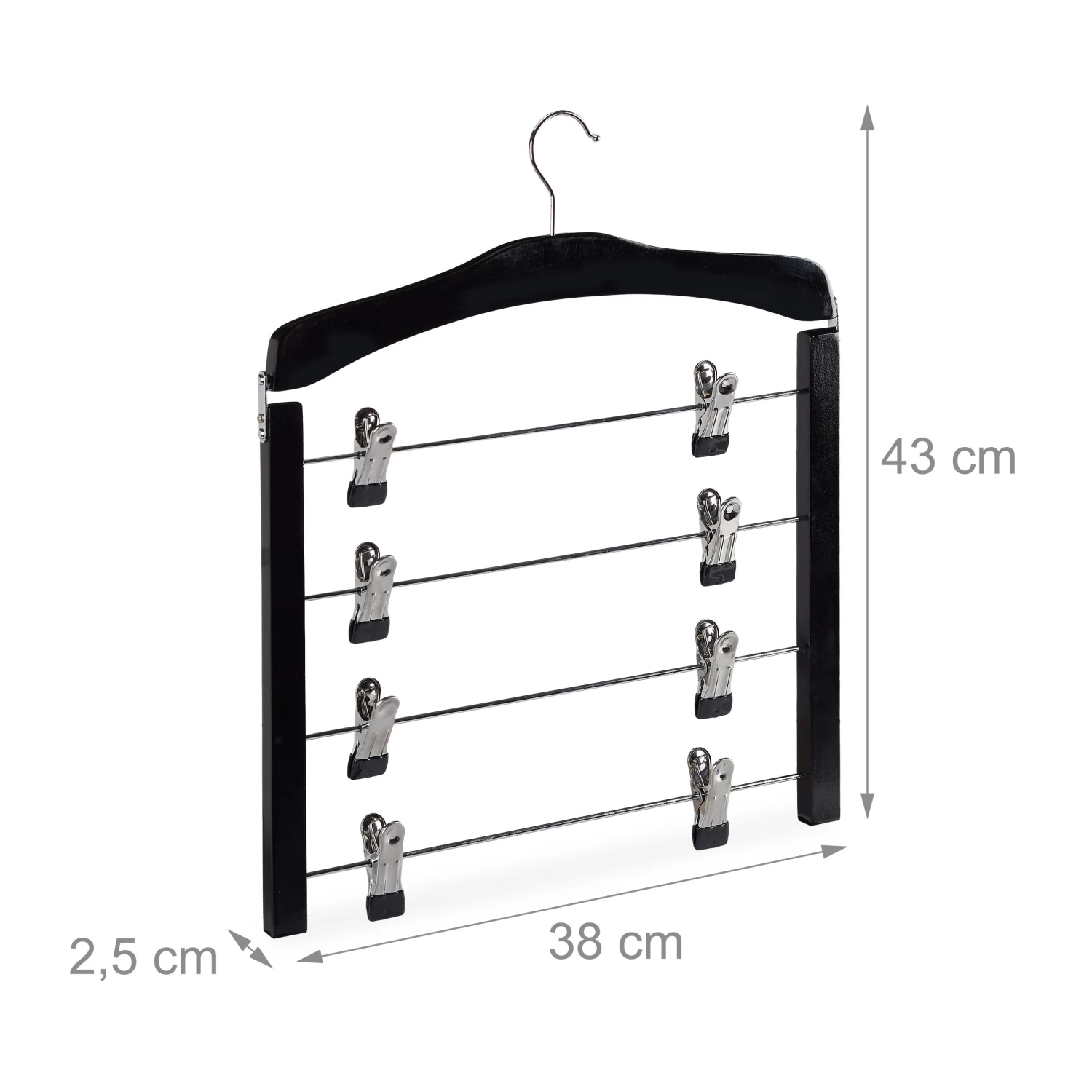 3x Mehrfach Rockbügel In Schwarz 6 3x Mehrfach Rockbügel In Schwarz – Bild 4