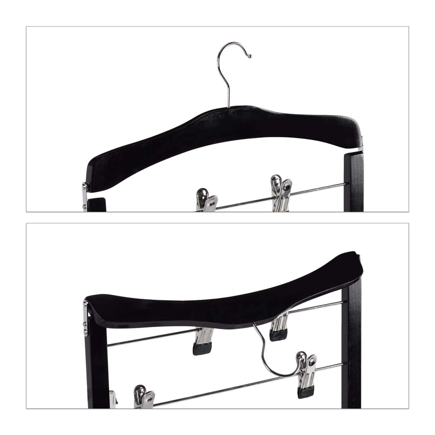 3x Mehrfach Rockbügel In Schwarz 8 3x Mehrfach Rockbügel In Schwarz – Bild 6