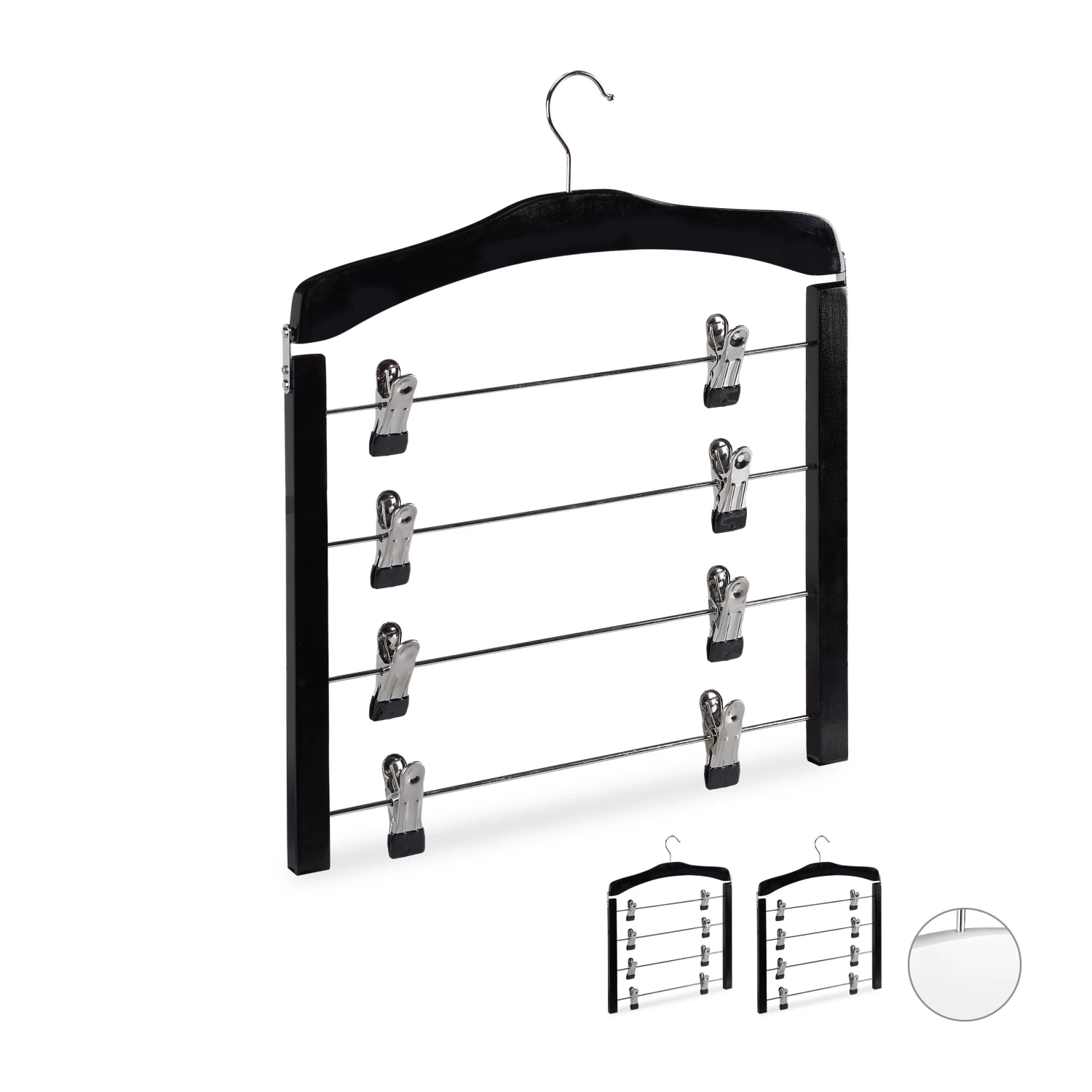 3x Mehrfach Rockbügel In Schwarz 3 3x Mehrfach Rockbügel In Schwarz
