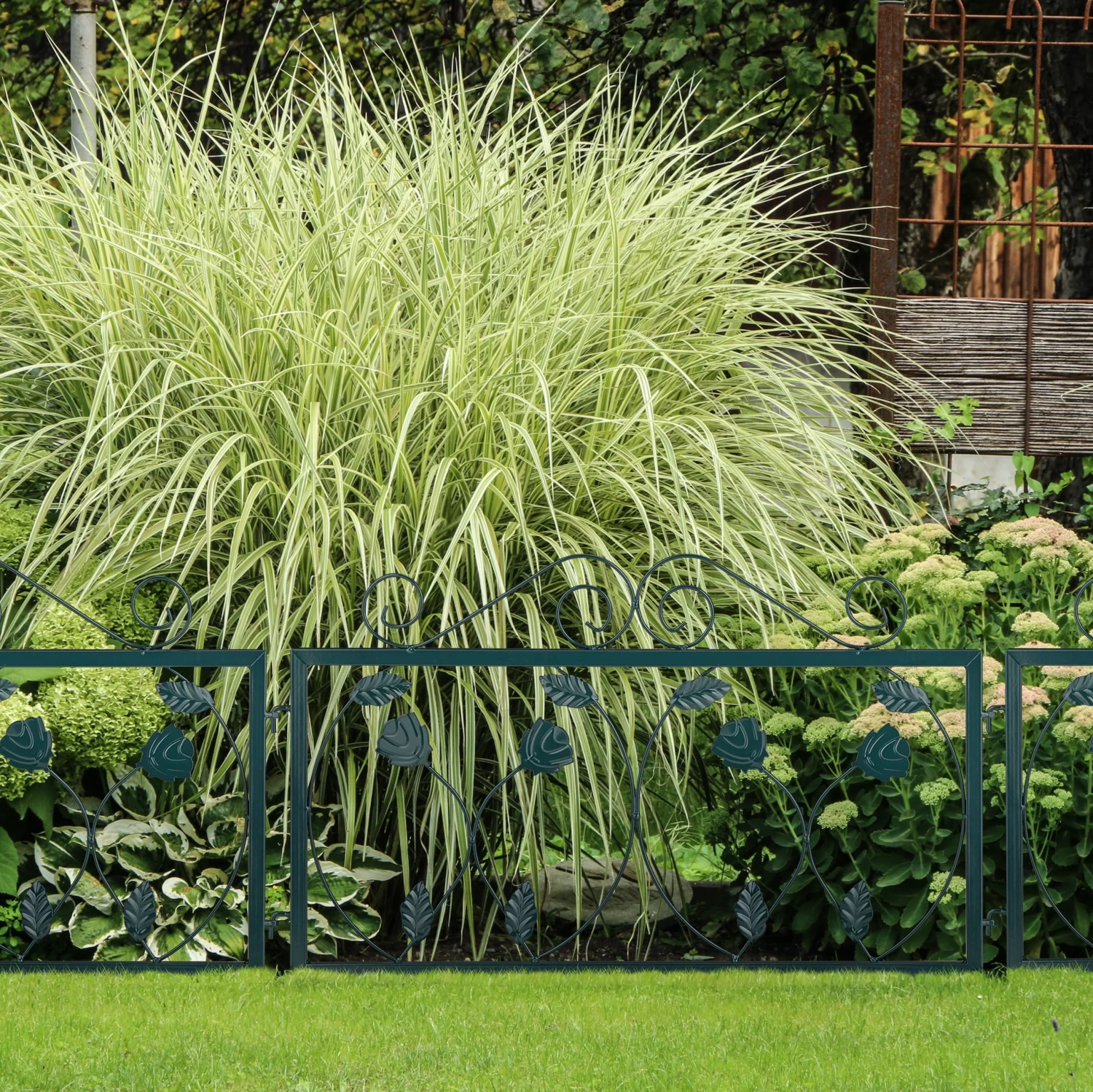 4-tlg. Beetzaun In Dunkelgrün 4 4-tlg. Beetzaun In Dunkelgrün – Bild 2