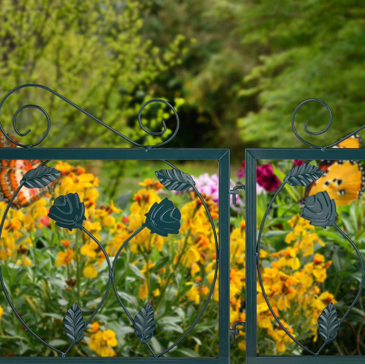 4-tlg. Beetzaun In Dunkelgrün 7 4-tlg. Beetzaun In Dunkelgrün – Bild 5