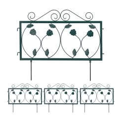 4-tlg. Beetzaun In Dunkelgrün 17 4-tlg. Beetzaun In Dunkelgrün -Petromax Store relaxdays 4 tlg beetzaun in dunkelgrun 7