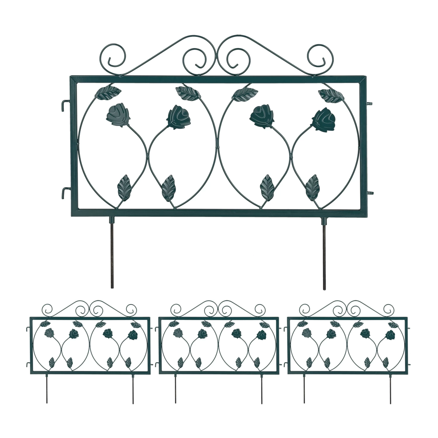 4-tlg. Beetzaun In Dunkelgrün 10 4-tlg. Beetzaun In Dunkelgrün – Bild 8