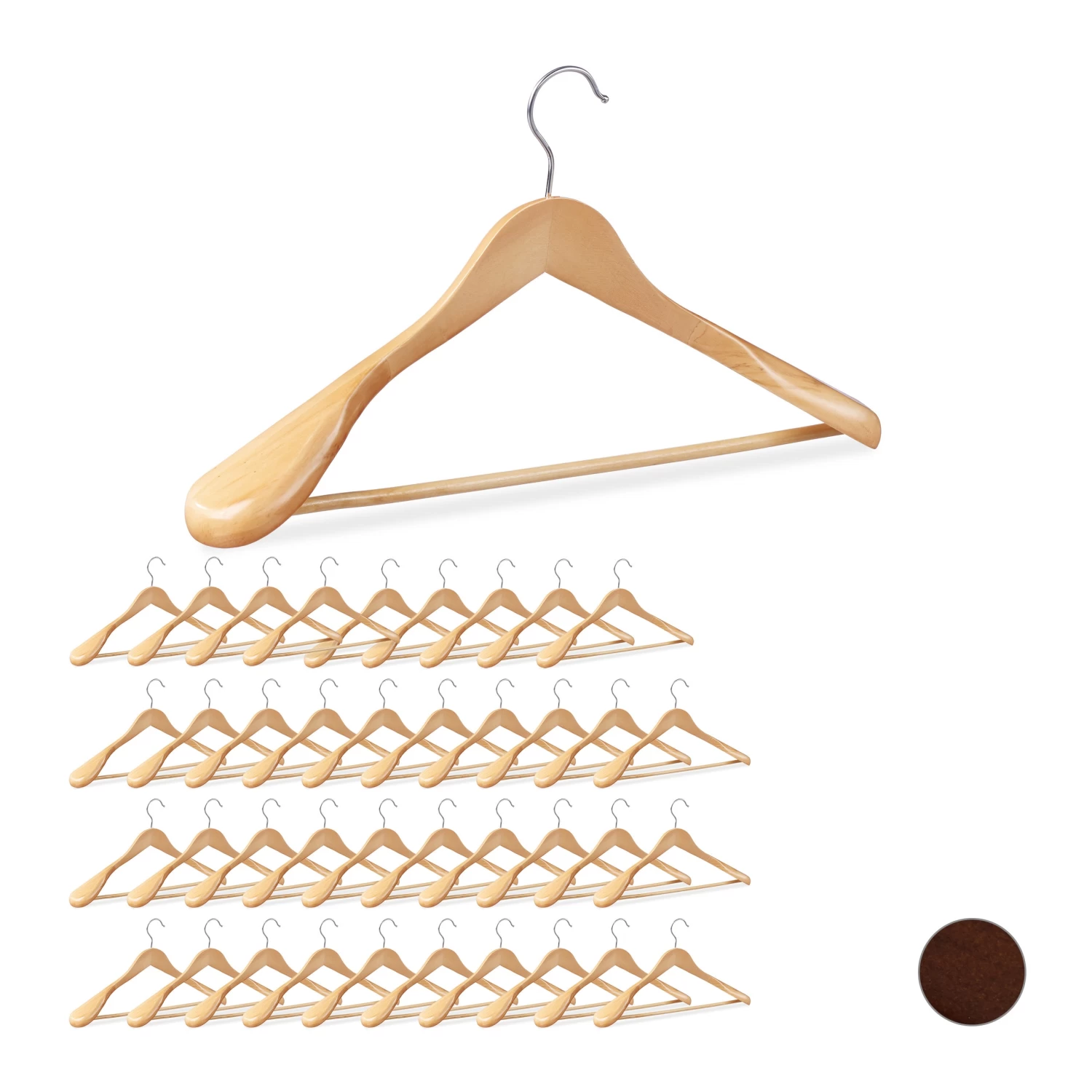 40x Anzugbügel In Natur 3 40x Anzugbügel In Natur
